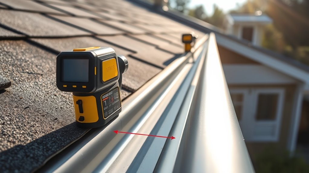 measure gutter slope accurately