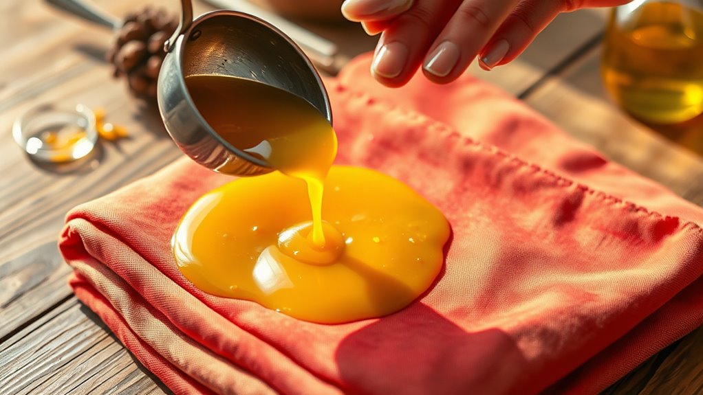 melt beeswax thoroughly evenly