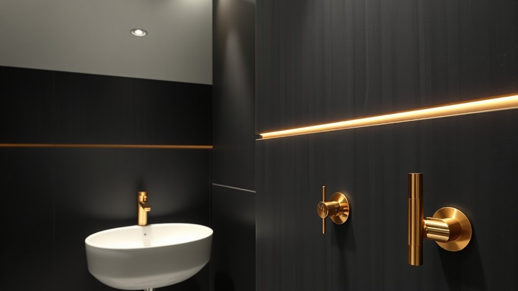 metallic matte textured contrast