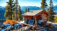 off grid mountain cabin preparation
