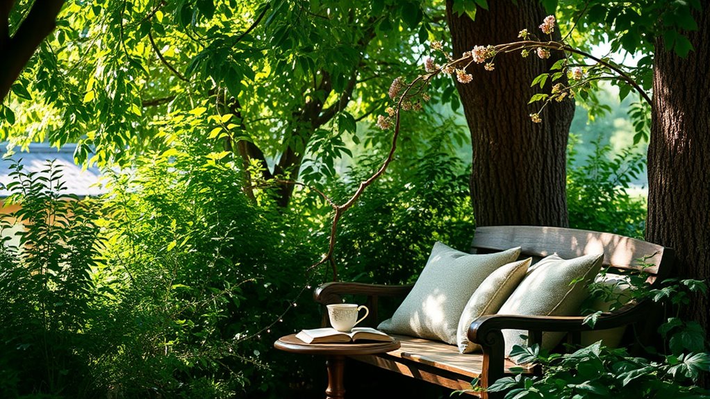outdoor cozy reading retreat