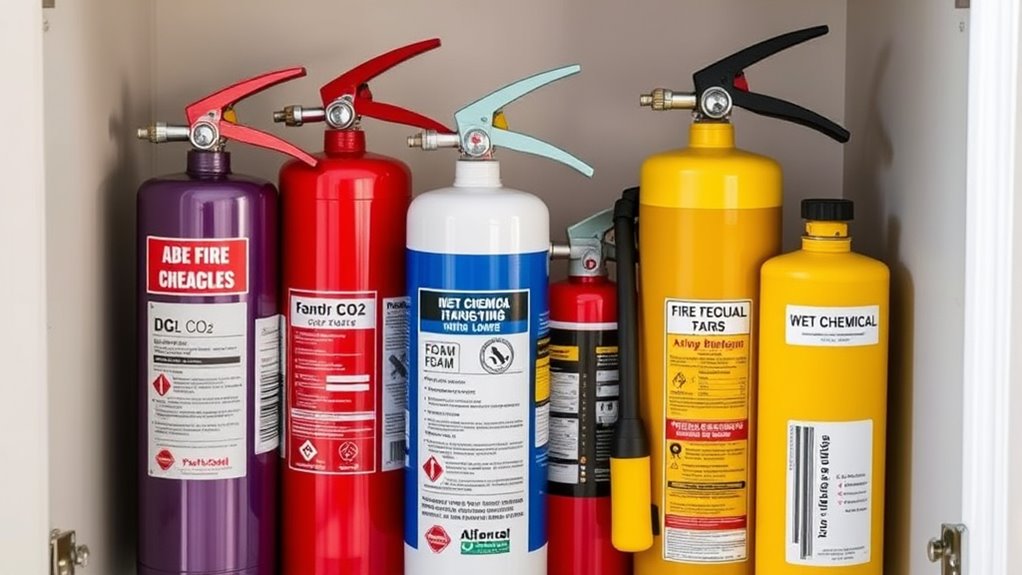 select appropriate fire extinguisher