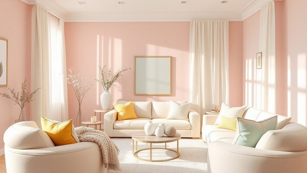 serene pastel minimalist decor