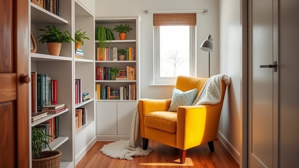 small cozy reading corner