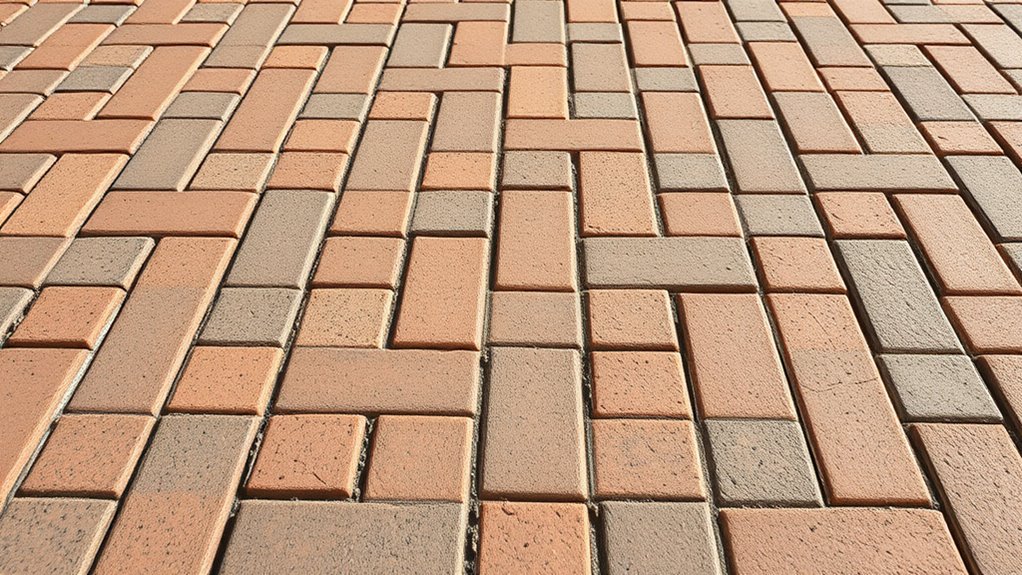 symmetrical colorful paving design