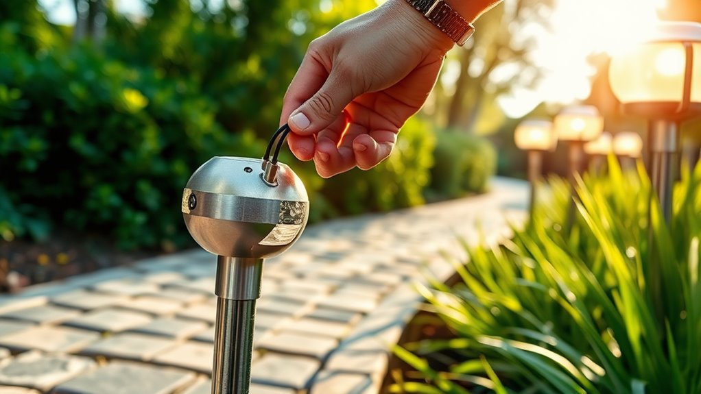 test solar lighting system