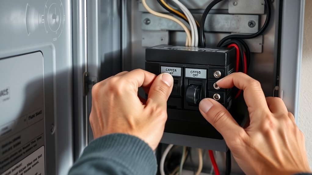 turn off breaker before work