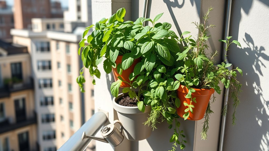 vertical small space herb garden