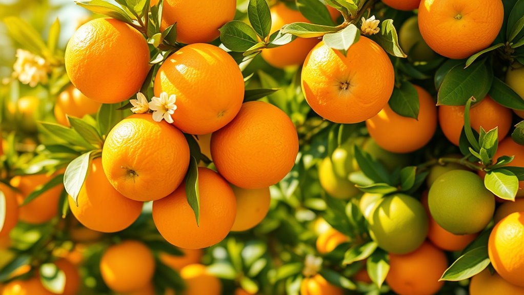 vibrant citrus color accents