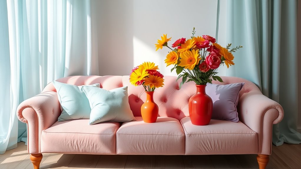 vibrant contrast in interiors