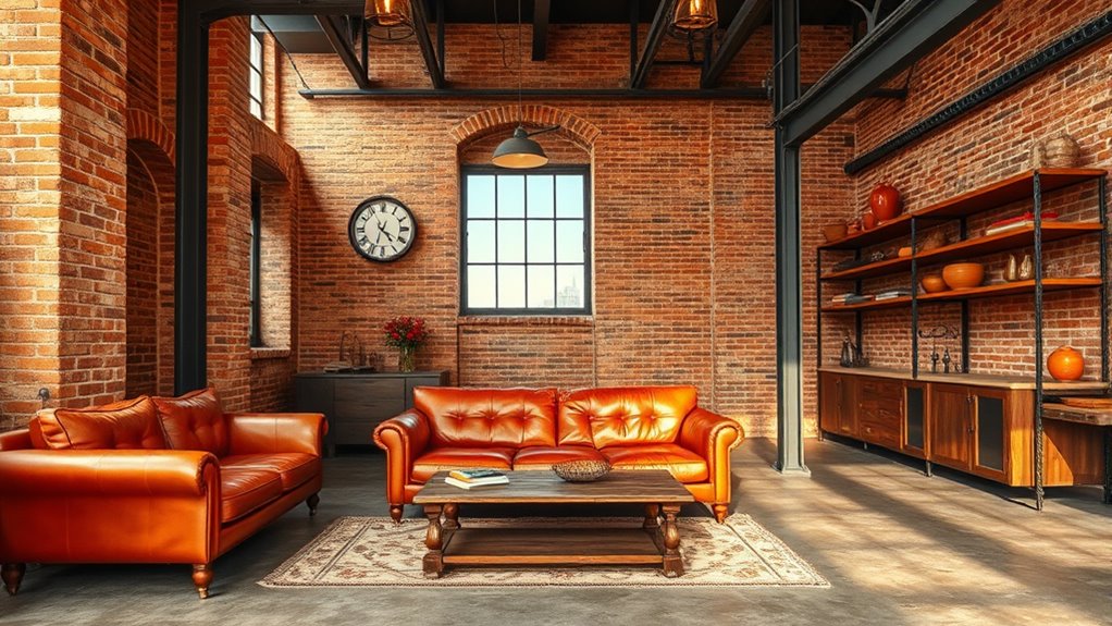 warm tones soften industrial spaces