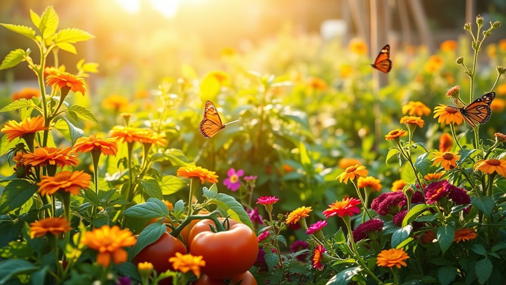 companion planting encourages natural pest control