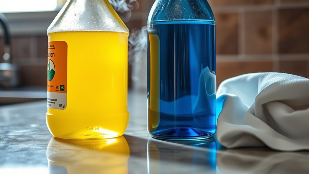 avoid mixing household chemicals