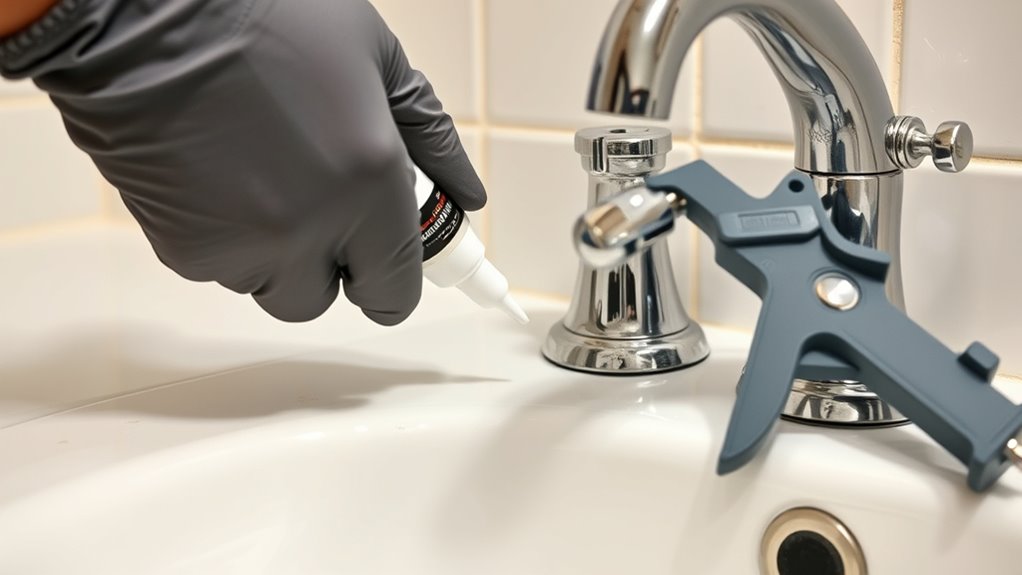 bathroom and kitchen caulking