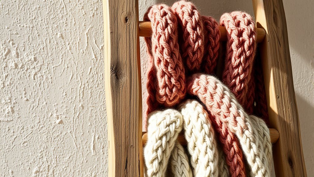 build rustic blanket ladder