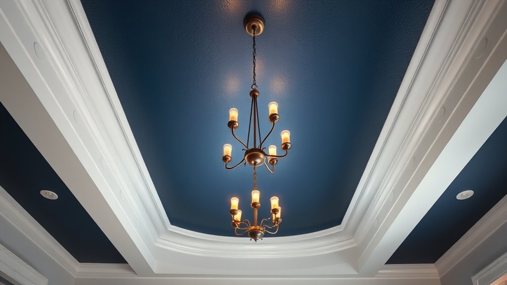 ceiling color enhances ambiance