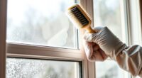 clean window tracks thoroughly