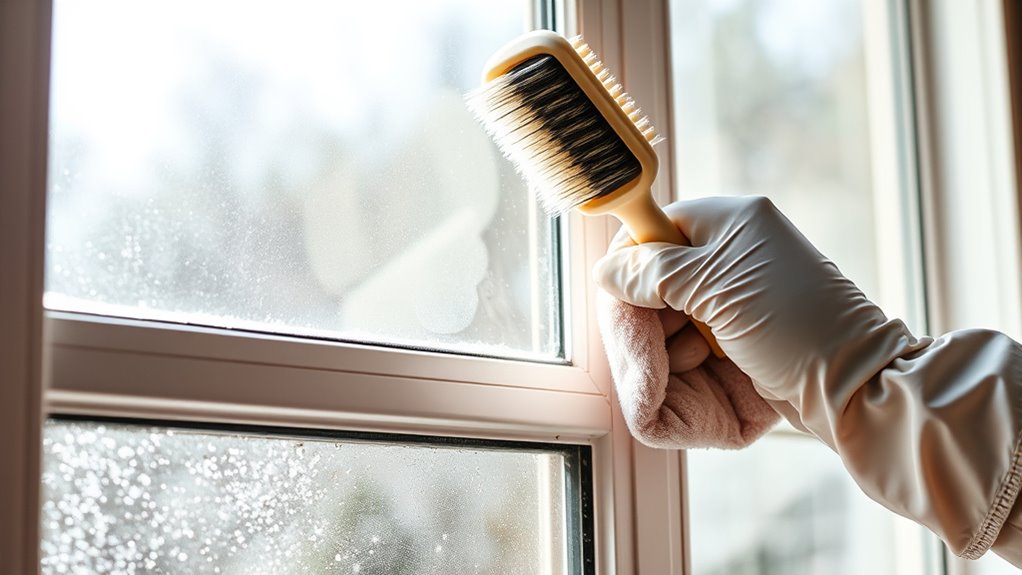 clean window tracks thoroughly