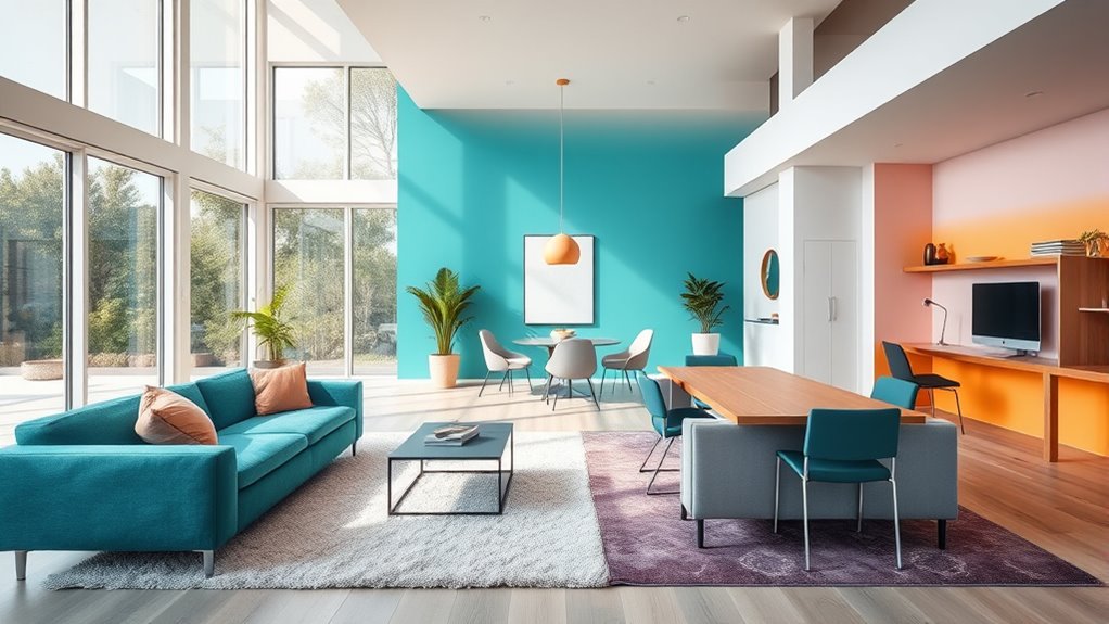 color lighting furniture harmony