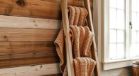 create a rustic blanket ladder