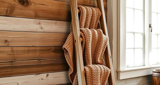 create a rustic blanket ladder