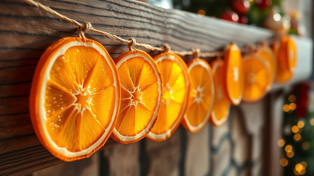 create festive dried orange decorations