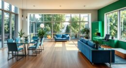 different areas distinct colors