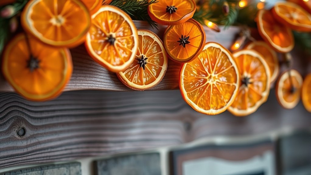 dry citrus garland craft