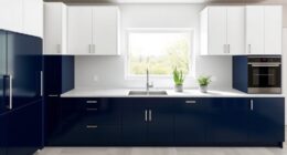 dual color kitchen cabinets