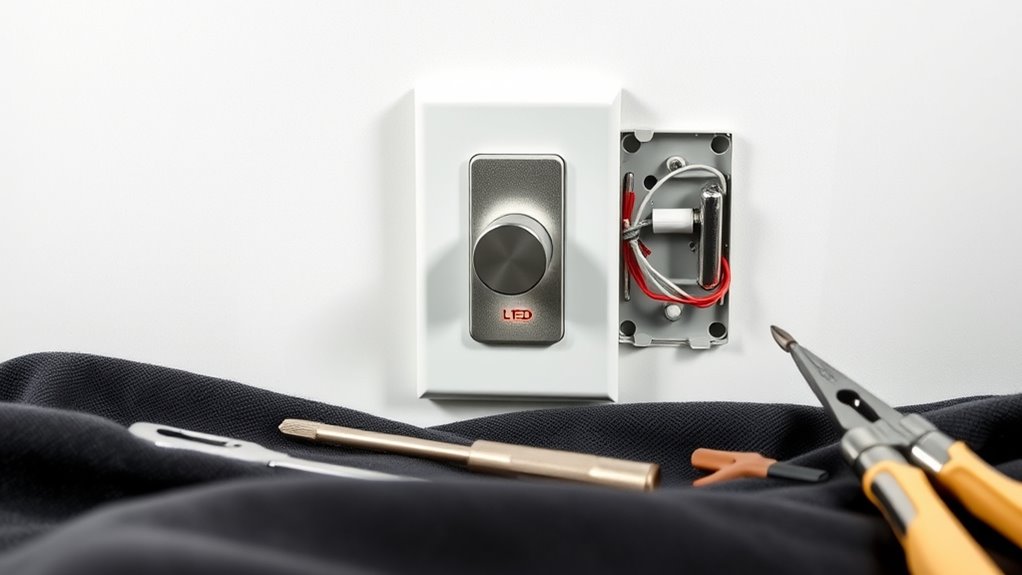 install adjustable light dimmers