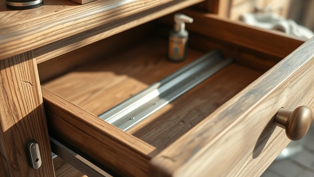 lubricate drawer slides regularly