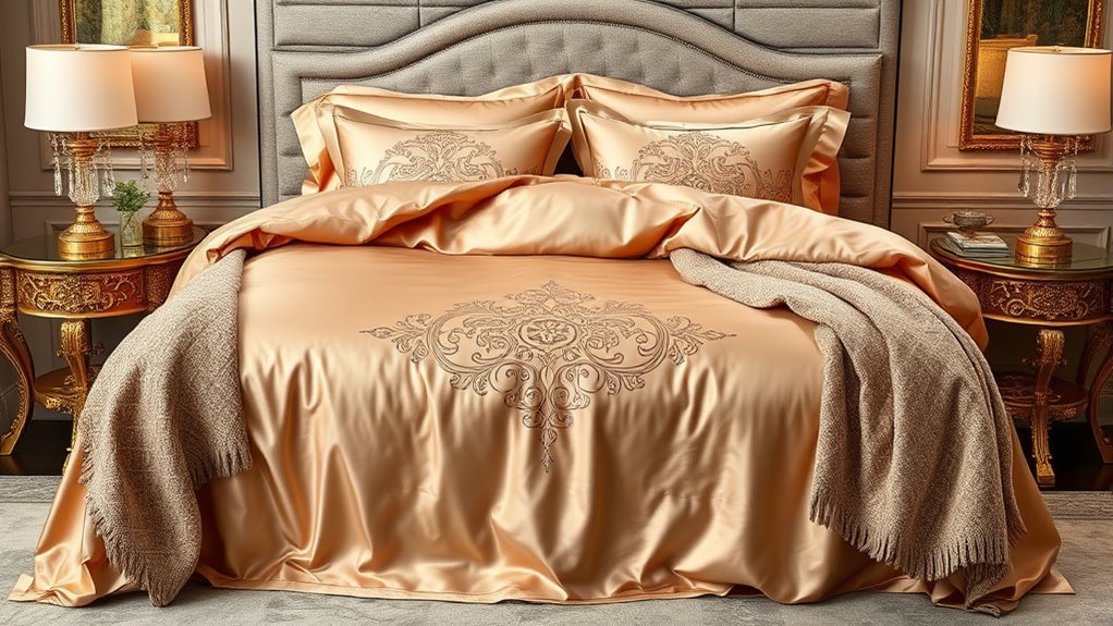 luxury king bed bedding