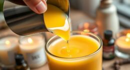 pour soy wax carefully