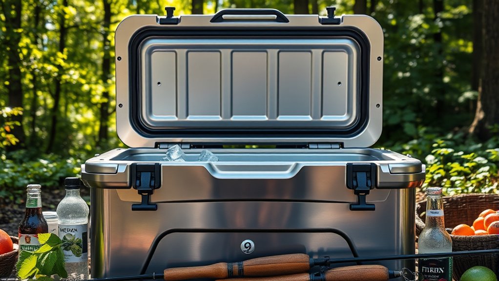 premium camping cooler features