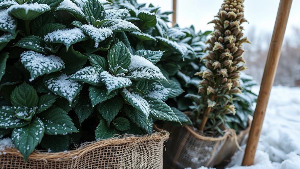 protect perennials with mulch