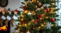 realistic pre lit christmas trees