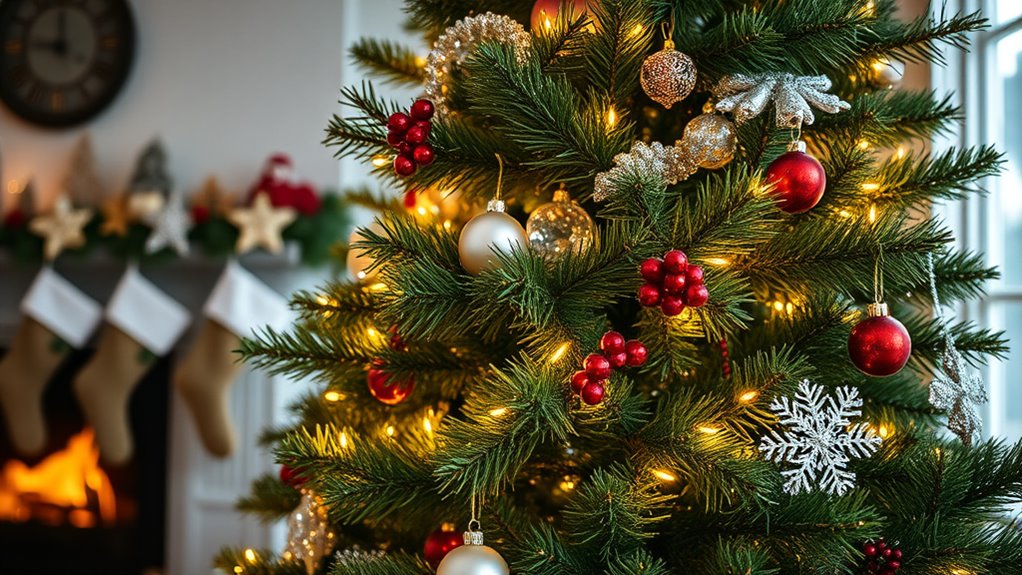 realistic pre lit christmas trees