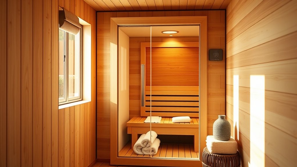 sauna size safety features