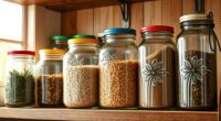transform glass jars into storage