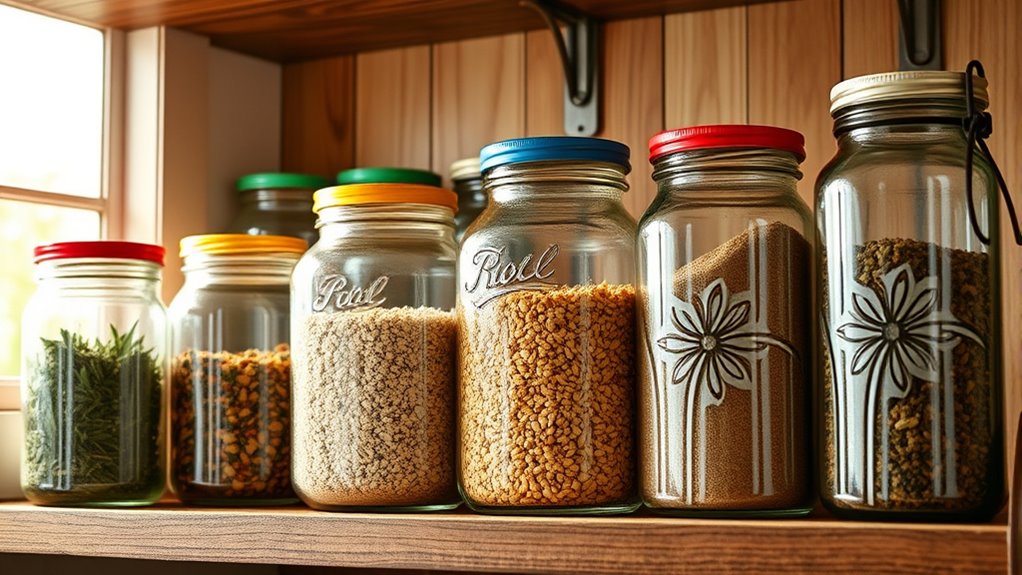 transform glass jars into storage