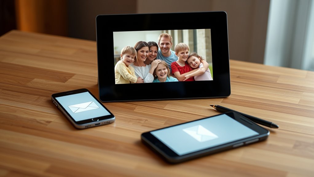 email enabled digital photo frames