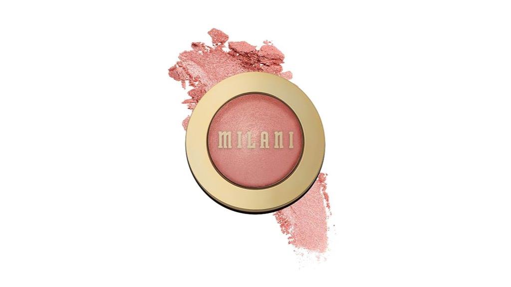 shimmering baked blush compact