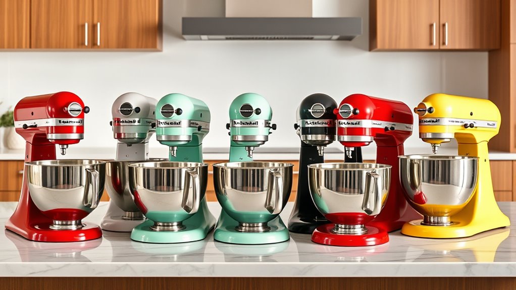 top kitchenaid mixer colors