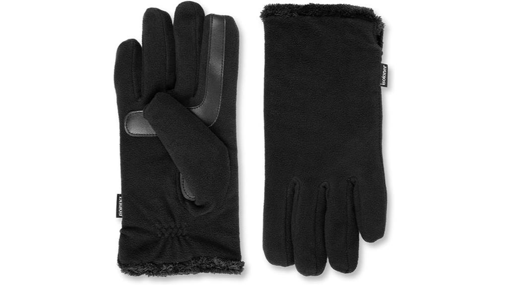 warm fleece gloves with touchscreen