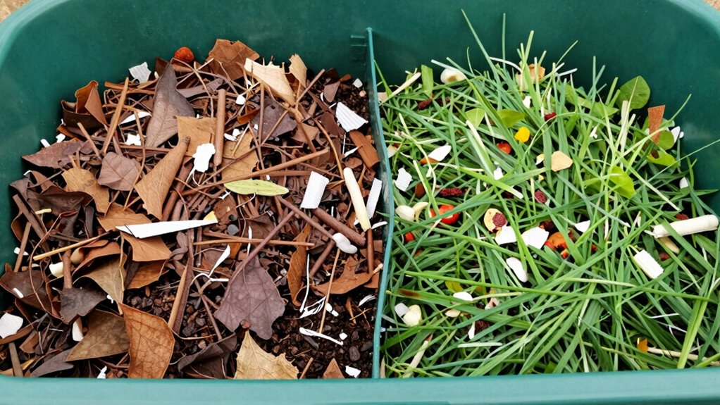 balance greens with browns