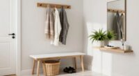 clutter free entryway organization