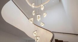 contemporary stairwell lighting ideas