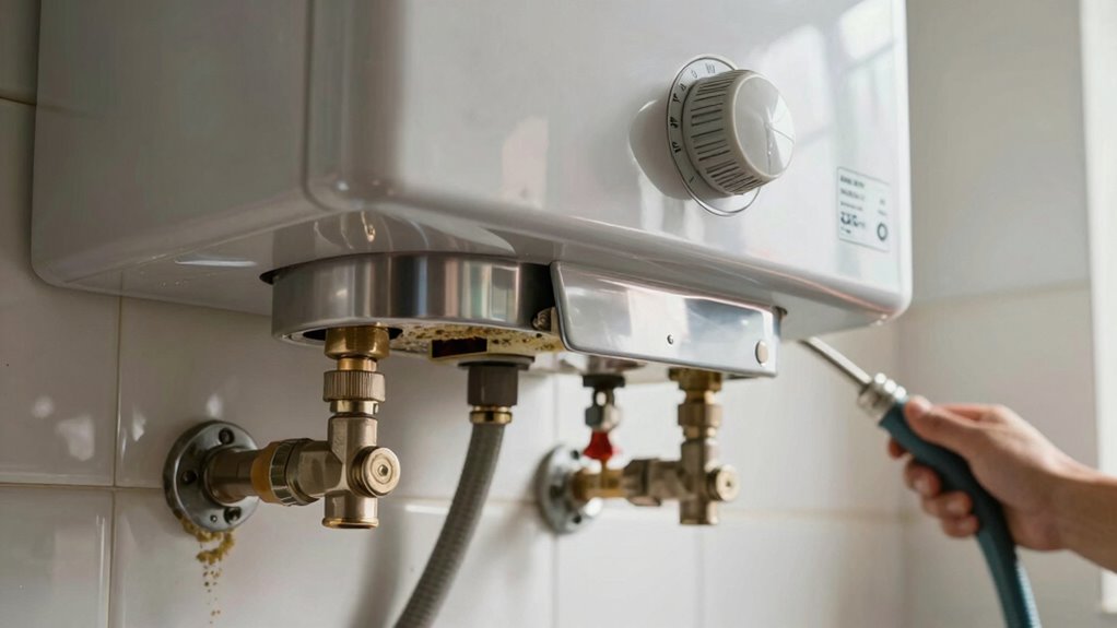 flush to remove sediment