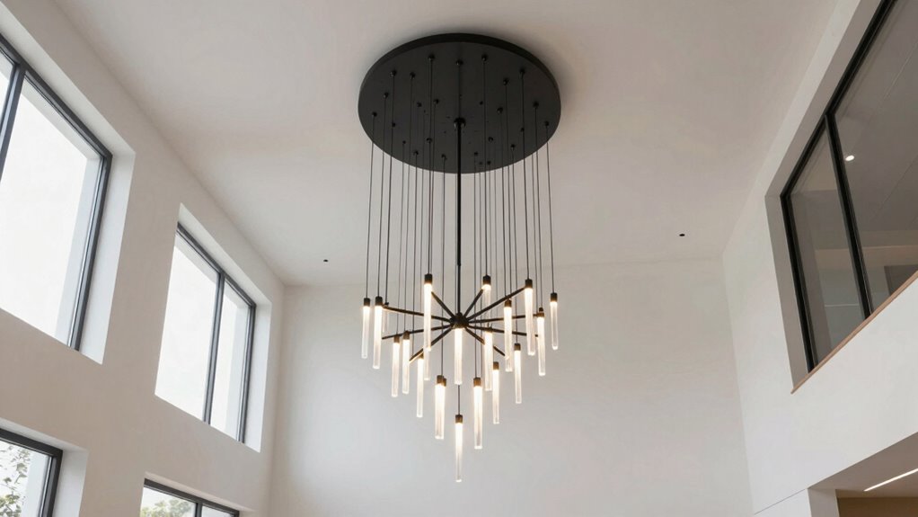 high ceiling chandelier considerations