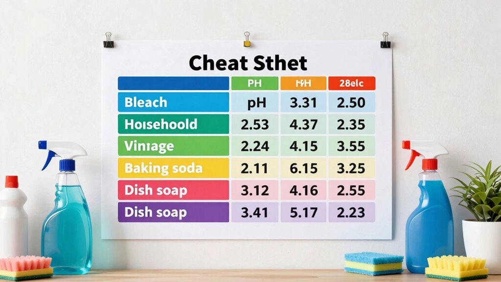 household cleaners ph guide